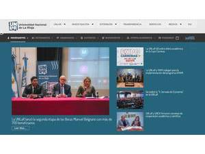 Universidad Nacional de La Rioja's Website Screenshot