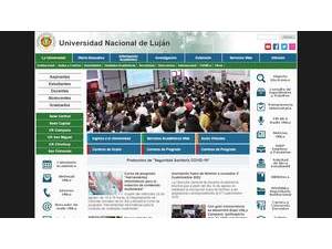 National University of Luján's Website Screenshot