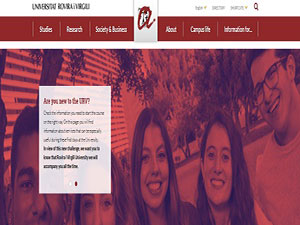 Universitat Rovira I Virgili's Website Screenshot