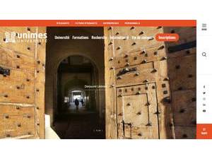 Université de Nîmes's Website Screenshot