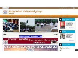 बरकतुल्ला विश्वविद्यालय's Website Screenshot
