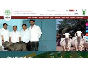 National Dairy Research Institute's Website Screenshot