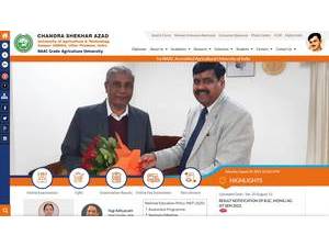 Chandra Shekhar Azad University of Agriculture and Technology's Website Screenshot