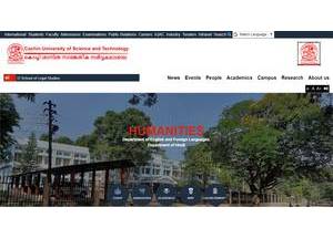 കൊച്ചി ശാസ്ത്ര സാങ്കേതിക സർ‌വ്വകലാശാല's Website Screenshot