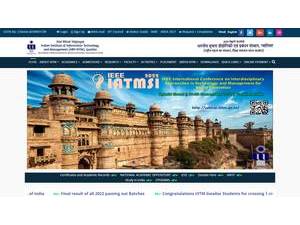 भारतीय सूचना प्रौद्योगिकी एवं प्रबंधन संस्थान, ग्वालियर's Website Screenshot