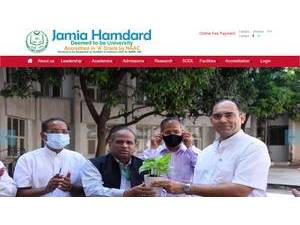 Jamia Hamdard University's Website Screenshot