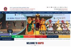 Punjab Technical University's Website Screenshot