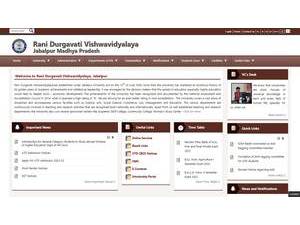 Rani Durgavati University's Website Screenshot