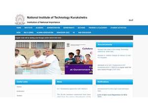 National Institute of Technology, Kurukshetra's Website Screenshot