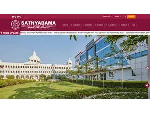 Sathyabama Institute of Science and Technology's Website Screenshot