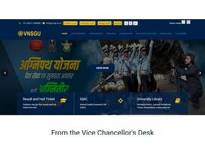 Veer Narmad South Gujarat University's Website Screenshot