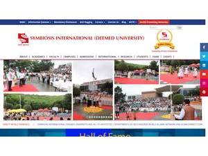 Symbiosis International University's Website Screenshot