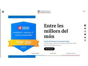 Universitat de Barcelona's Website Screenshot