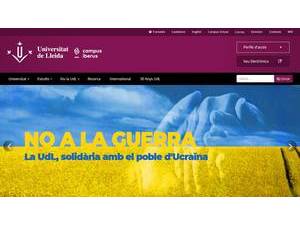 University of Lleida's Website Screenshot