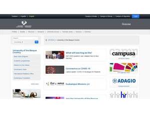 Universidad del País Vasco's Website Screenshot