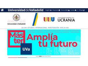 University of Valladolid's Website Screenshot