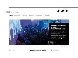 Braunschweig University of Art's Website Screenshot