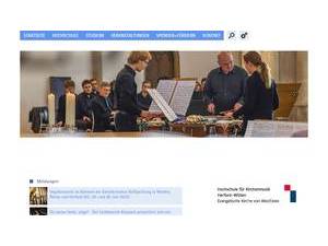 College of Church Music Herford-Witten's Website Screenshot