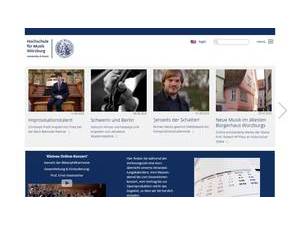 University of Music Würzburg's Website Screenshot