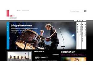 Hochschule für Musik und Theater Rostock's Website Screenshot