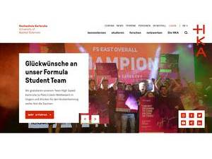 Karlsruhe University of Applied Sciences's Website Screenshot