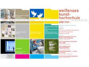 Weissensee Academy of Art Berlin's Website Screenshot