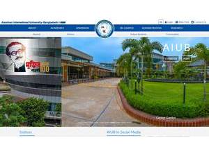 American International University-Bangladesh's Website Screenshot