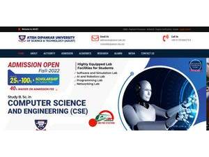 Atish Dipankar University of Science and Technology's Website Screenshot