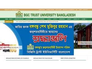 Begum Gulchemonara Trust University's Website Screenshot