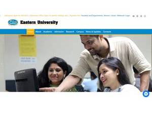 Eastern University, Bangladesh's Website Screenshot