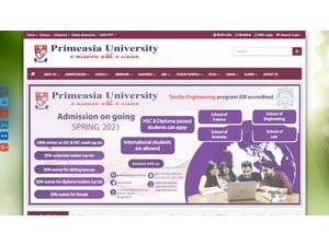 Primeasia University's Website Screenshot