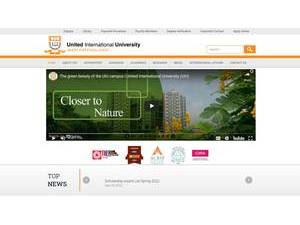 United International University's Website Screenshot