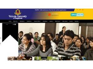 Victoria University of Bangladesh's Website Screenshot