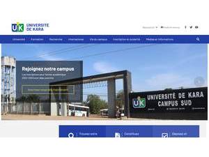 Université de Kara's Website Screenshot
