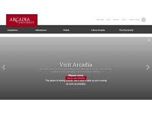 Arcadia University's Website Screenshot