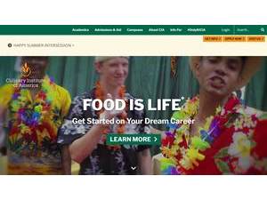 The Culinary Institute of America's Website Screenshot
