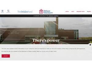 DeSales University's Website Screenshot
