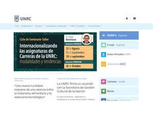 National University of Río Cuarto's Website Screenshot