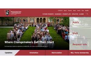 Washington & Jefferson College's Website Screenshot