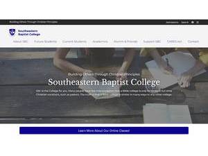 Southeastern Baptist College's Website Screenshot