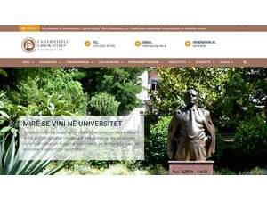 Eqrem Çabej University of Gjirokastra's Website Screenshot