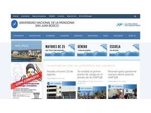 National University of Patagonia San Juan Bosco's Website Screenshot