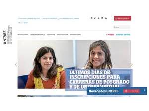 National University of Tres de Febrero's Website Screenshot