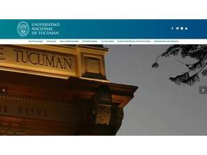 Universidad Nacional de Tucumán's Website Screenshot