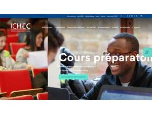 ICHEC Brussels Management School's Website Screenshot