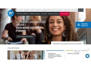 University College of Namur-Liège-Luxembourg's Website Screenshot