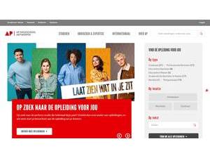 AP University of Applied Sciences and Arts Antwerp's Website Screenshot
