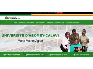University of Abomey-Calavi's Website Screenshot