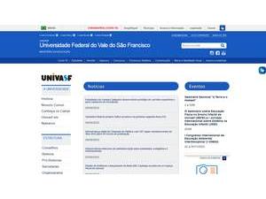 Federal University of Vale do São Francisco's Website Screenshot