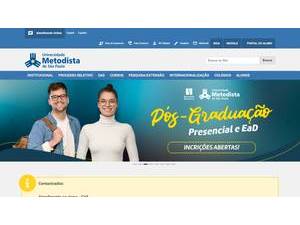 Universidade Metodista de São Paulo's Website Screenshot